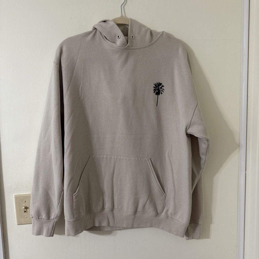 Bowery Hooded Sweatshirt Beige Men's Size Large